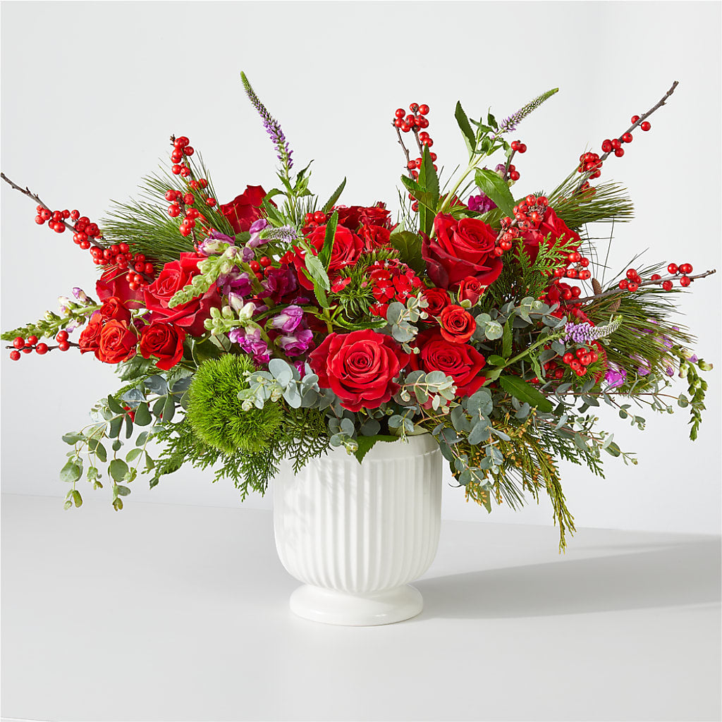Big Red Bow Bouquet – Katarina Floral, Hackettstown NJ