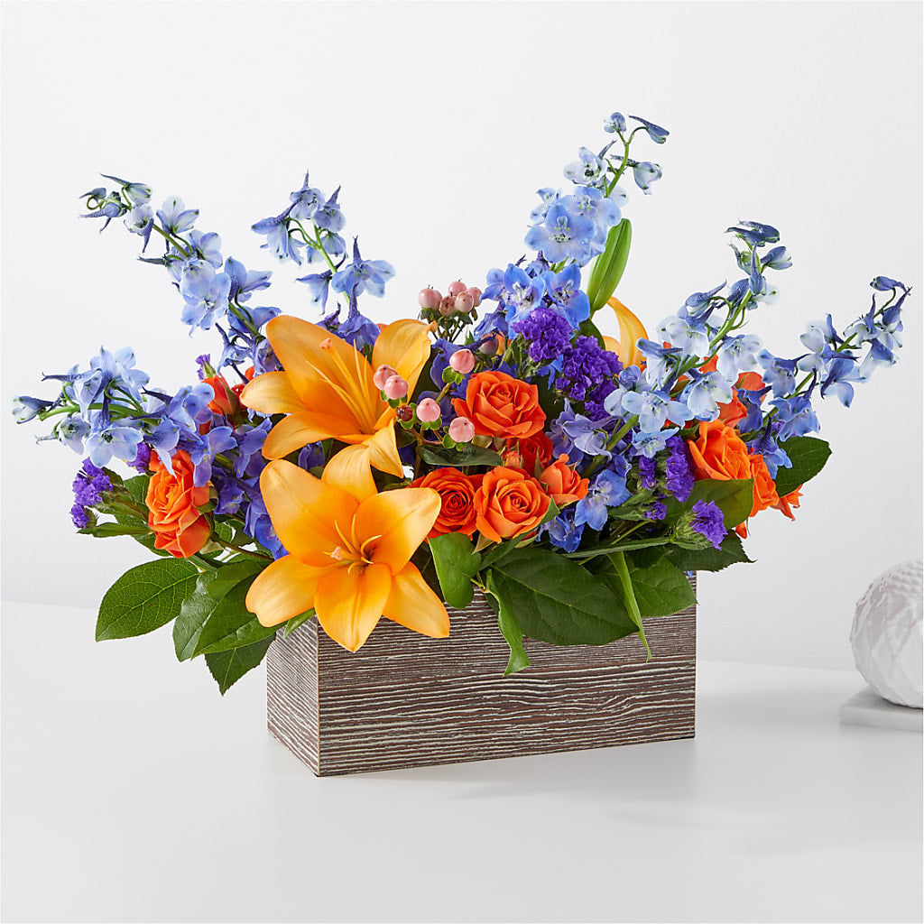 Radiant Citrus Box Bouquet – Katarina Floral, Hackettstown NJ