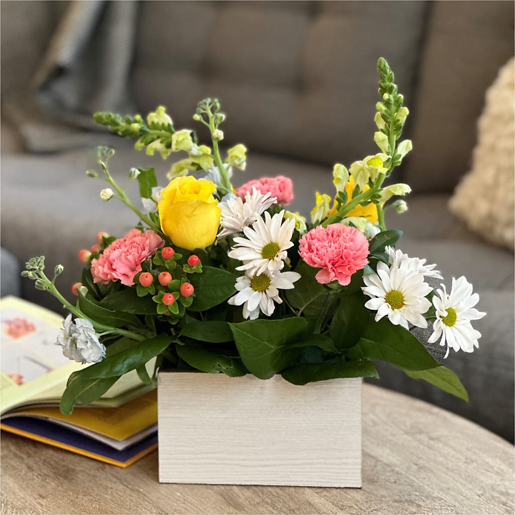 Sun Salutation Box Bouquet – Katarina Floral, Hackettstown NJ