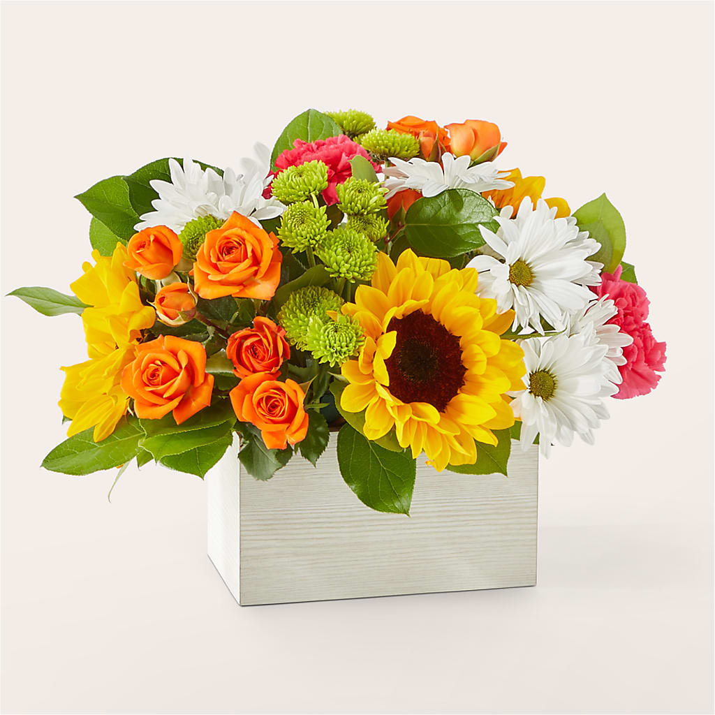 Sun-drenched Blooms Box Bouquet – Katarina Floral, Hackettstown NJ