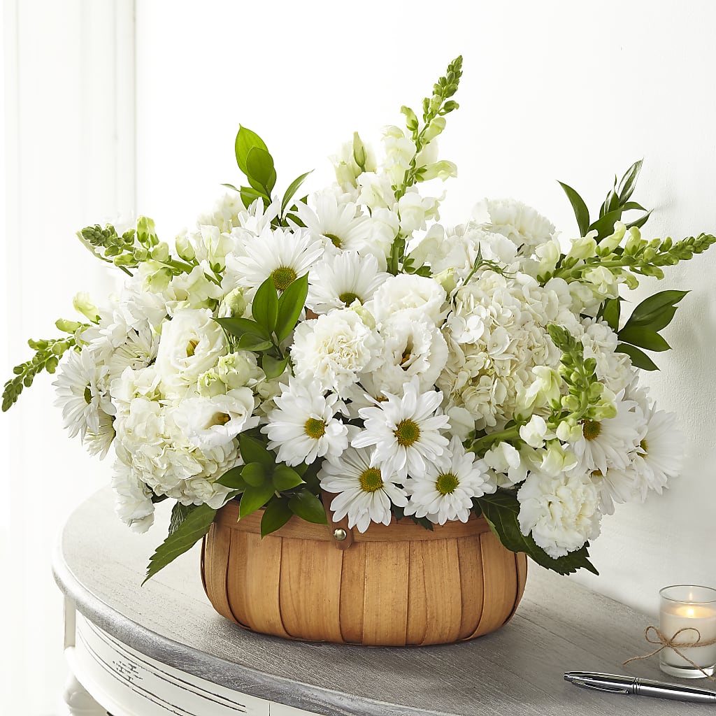 Pure Ivory Basket – Katarina Floral, Hackettstown NJ