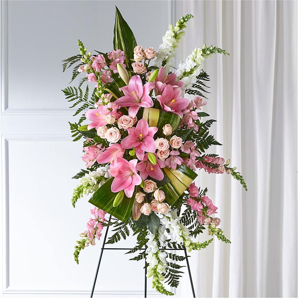 Elegant Embrace Standing Spray – Katarina Floral, Hackettstown NJ