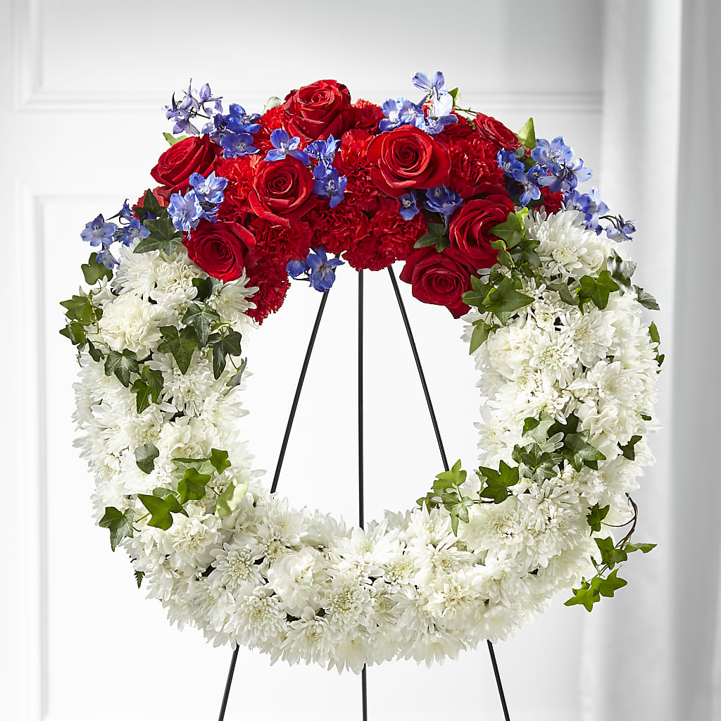 Patriotic Passion Wreath – Katarina Floral, Hackettstown NJ
