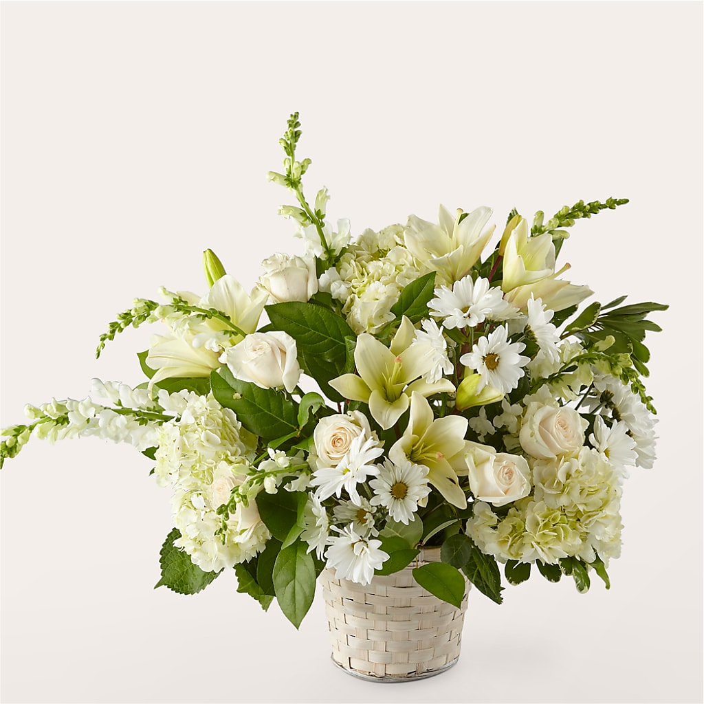 Ivory Elegance Floral Basket – Katarina Floral, Hackettstown NJ