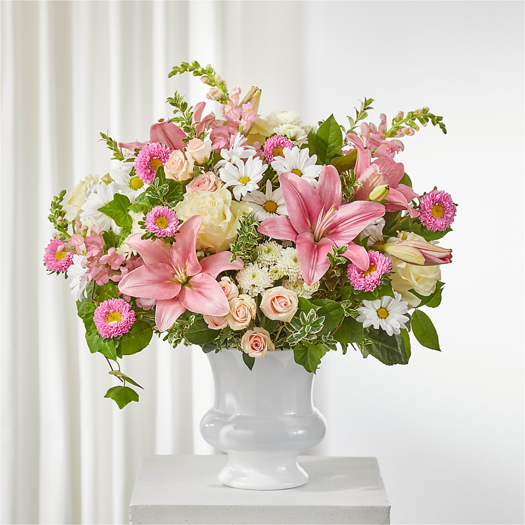 Empathetic Blooms Urn Arrangement – Katarina Floral, Hackettstown NJ