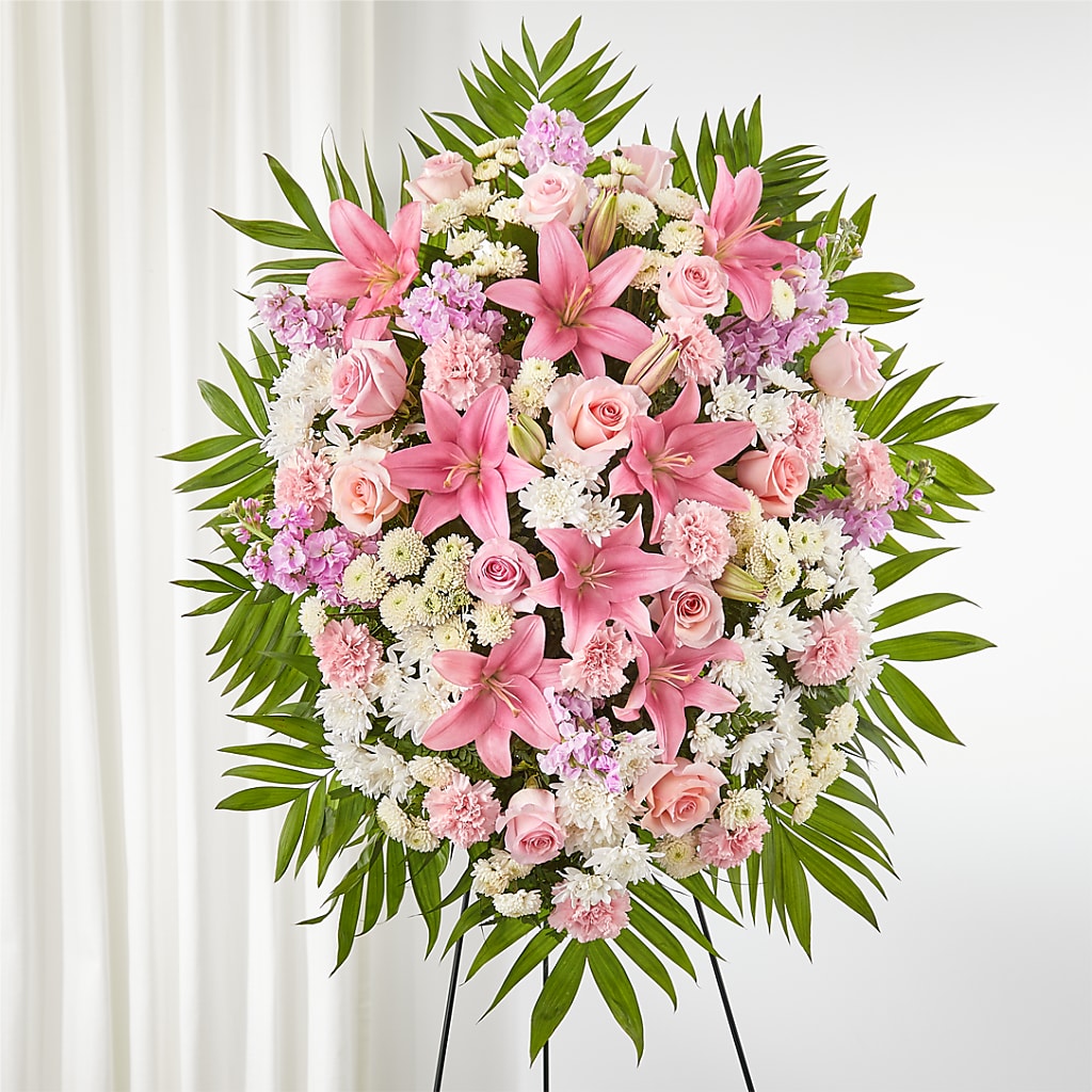 Offering Solace Standing Spray – Katarina Floral, Hackettstown NJ