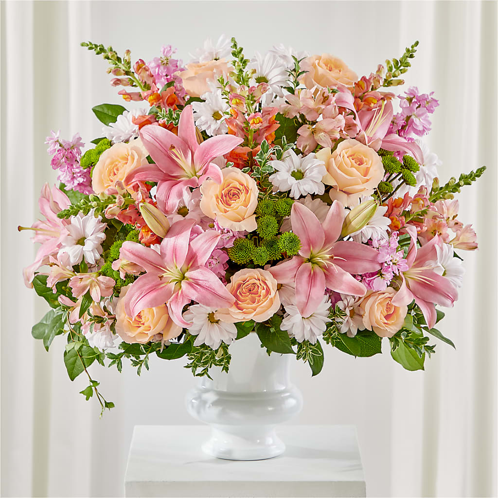 Heartfelt Gesture Urn Arrangement – Katarina Floral, Hackettstown NJ