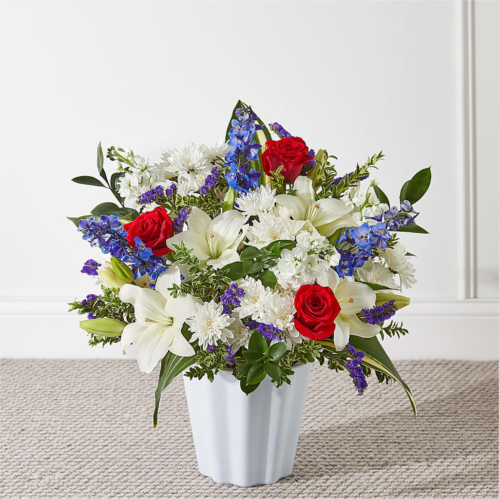 Consoled Floor Basket – Katarina Floral, Hackettstown NJ