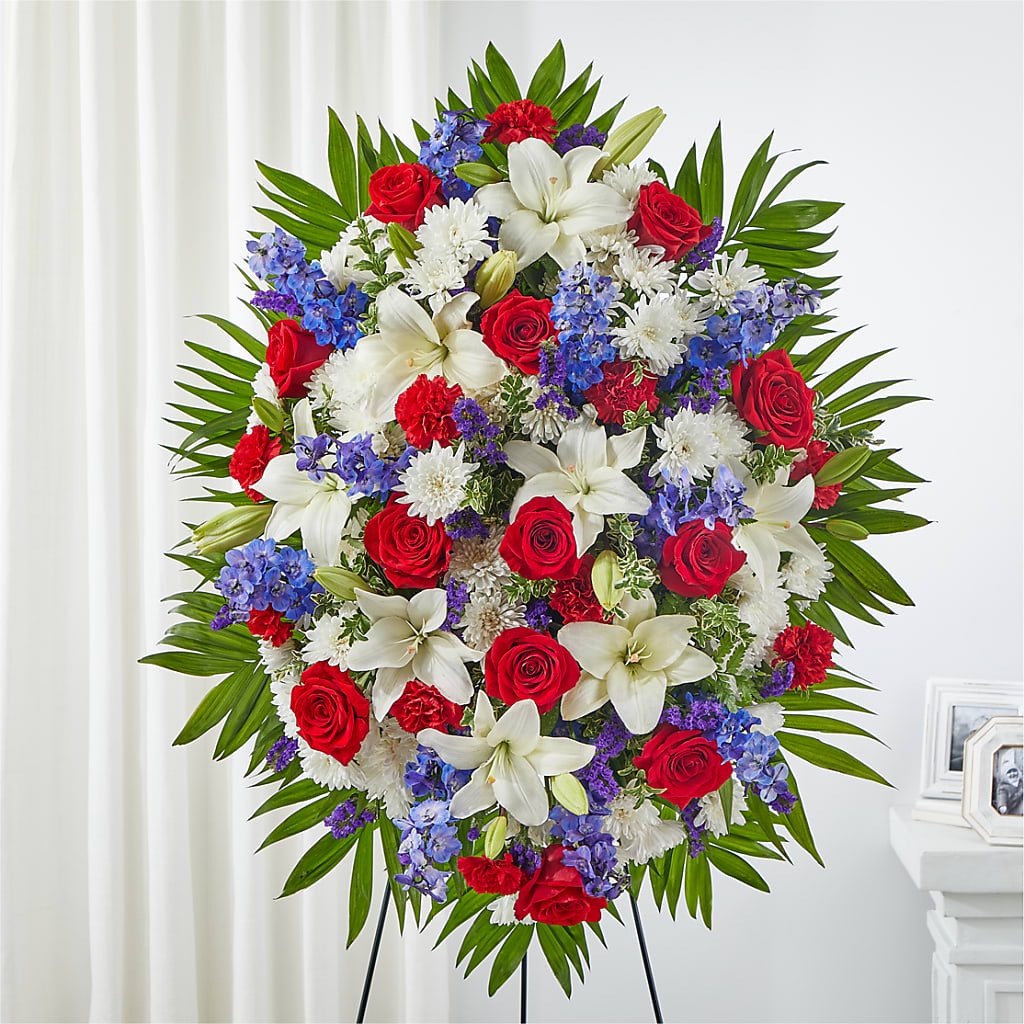 Cherished Service Standing Spray – Katarina Floral, Hackettstown NJ