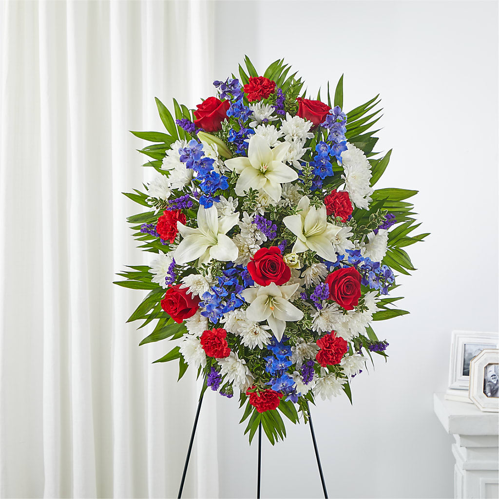 Cherished Service Standing Spray – Katarina Floral, Hackettstown NJ