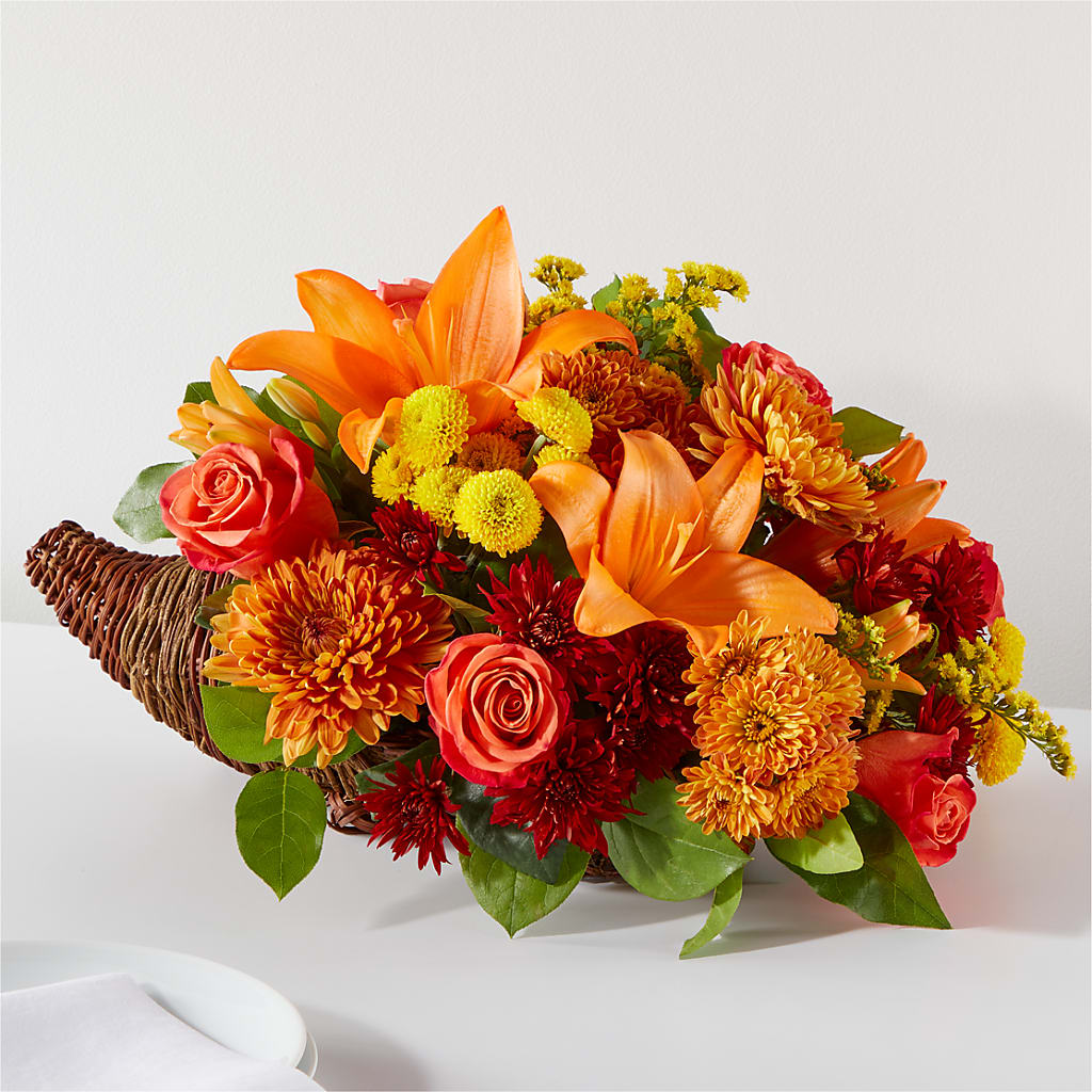 Bouquet of Blessings Cornucopia – Katarina Floral, Hackettstown NJ