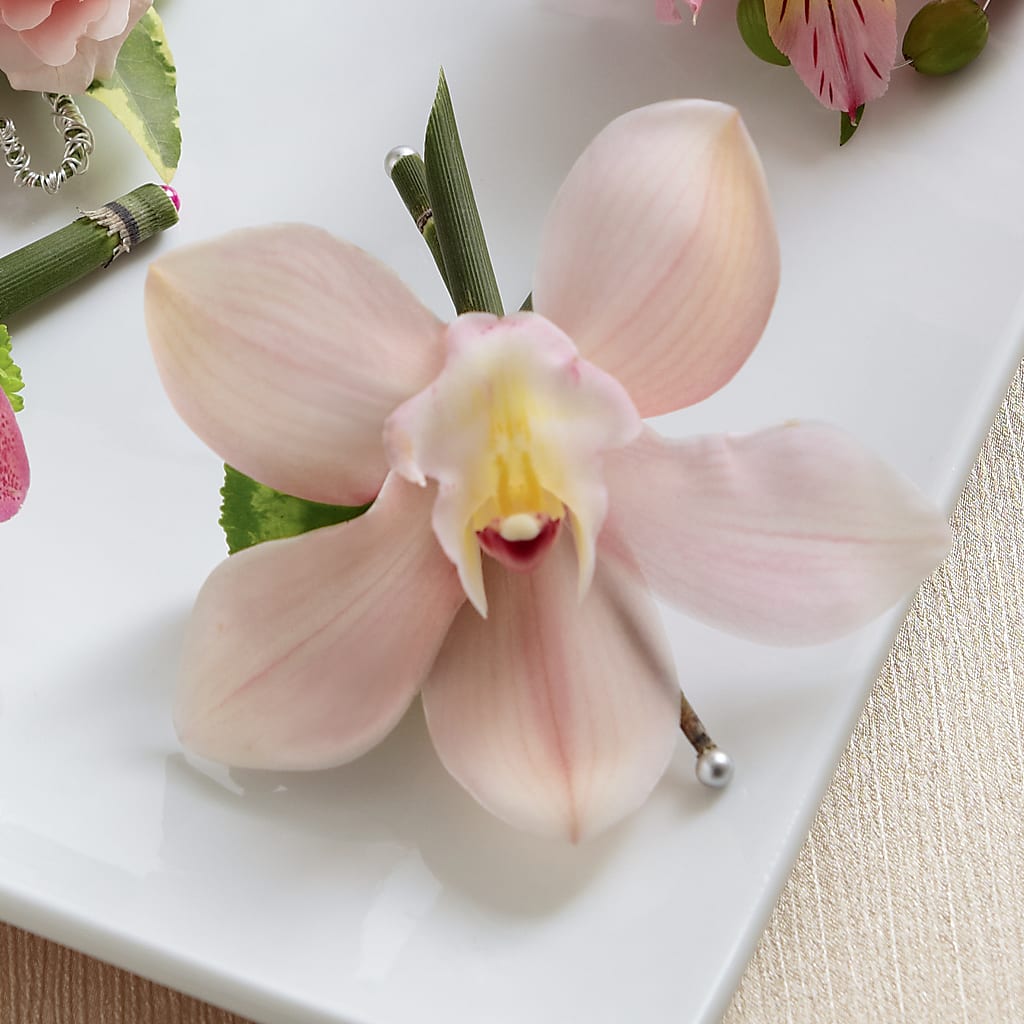 Pink Cymbidium Boutonniere – Katarina Floral, Hackettstown NJ
