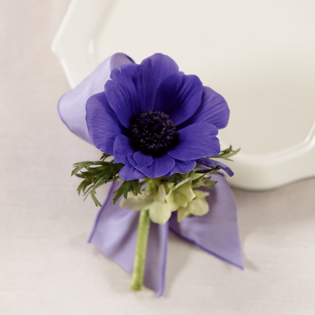 Purple Passion Boutonniere – Katarina Floral, Hackettstown NJ