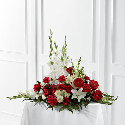 Crimson & White Arrangement –  Katarina Floral, Hackettstown NJ