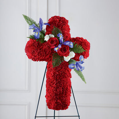 Faithful Hero Floral Cross –  Katarina Floral, Hackettstown NJ