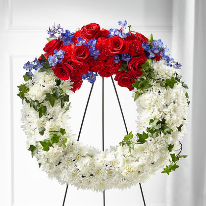Patriotic Passion Wreath –  Katarina Floral, Hackettstown NJ