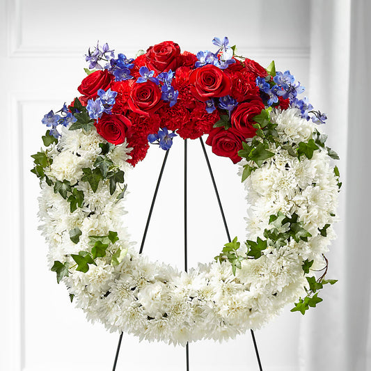 Patriotic Passion Wreath –  Katarina Floral, Hackettstown NJ