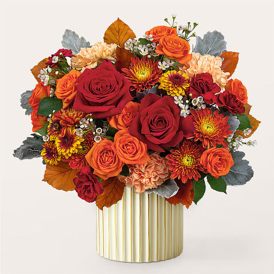 Merlot Bouquet with Ivory Vase –  Katarina Floral, Hackettstown NJ